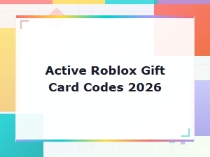 Active Roblox Gift Card Codes 2026 – Free Unused Robux Codes List